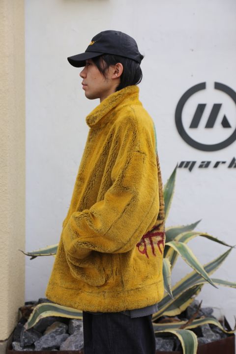 doublet HAND-PAINTED FUR JACKET"YELLOW"Style.2020.10.16.