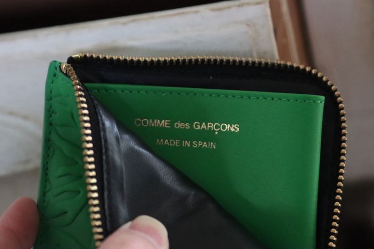 Cdg Wallet - Embossed Forest Zip Around Wallet - (Black SA3100EF)