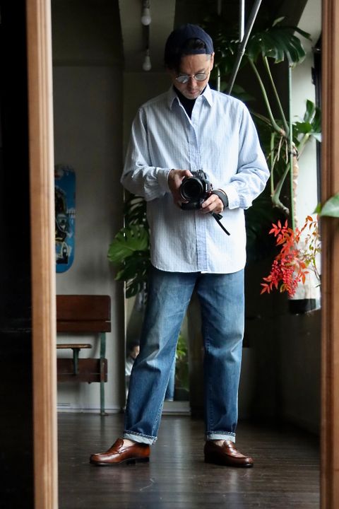 A.PRESSE Regular Collar Shirtスタイル
