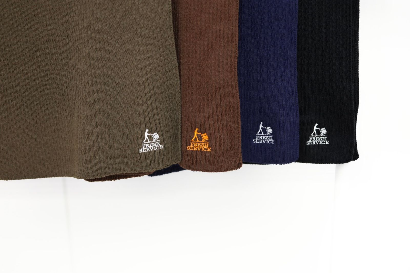 フレッシュサービスTHERMAL RIB KNIT SCARF(FSP254-90067)KHAKI☆11月15日(土)発売！