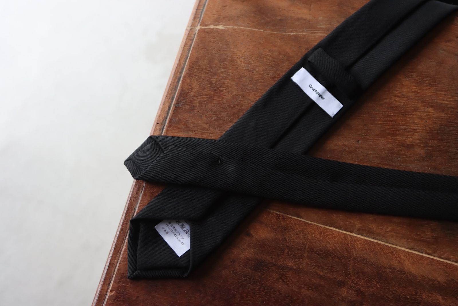 グラフペーパー 25AW Techno Wool Nylon Necktie(GU253-90320)BLACK☆9月27日(土)発売！