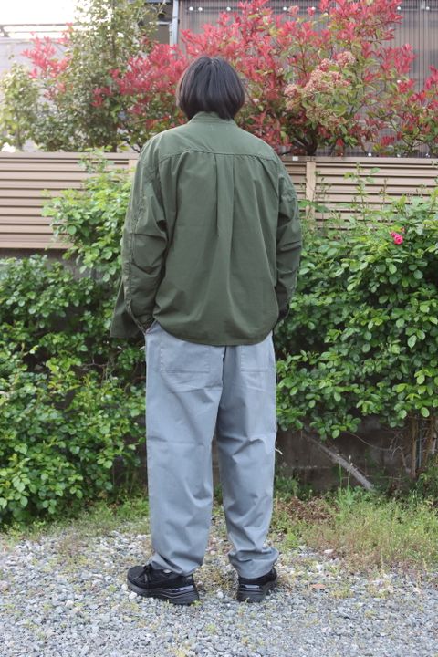 Graphpaper Garment Dyed Poplin Fatigue Shirt style.2022.4.24.