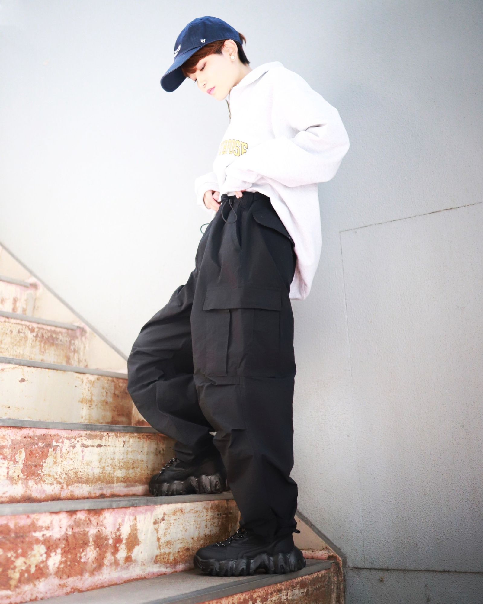 SEDAN ALL-PURPOSE 新作Arch Logo Quarter Zip Sweatshirt style.2023.9.2