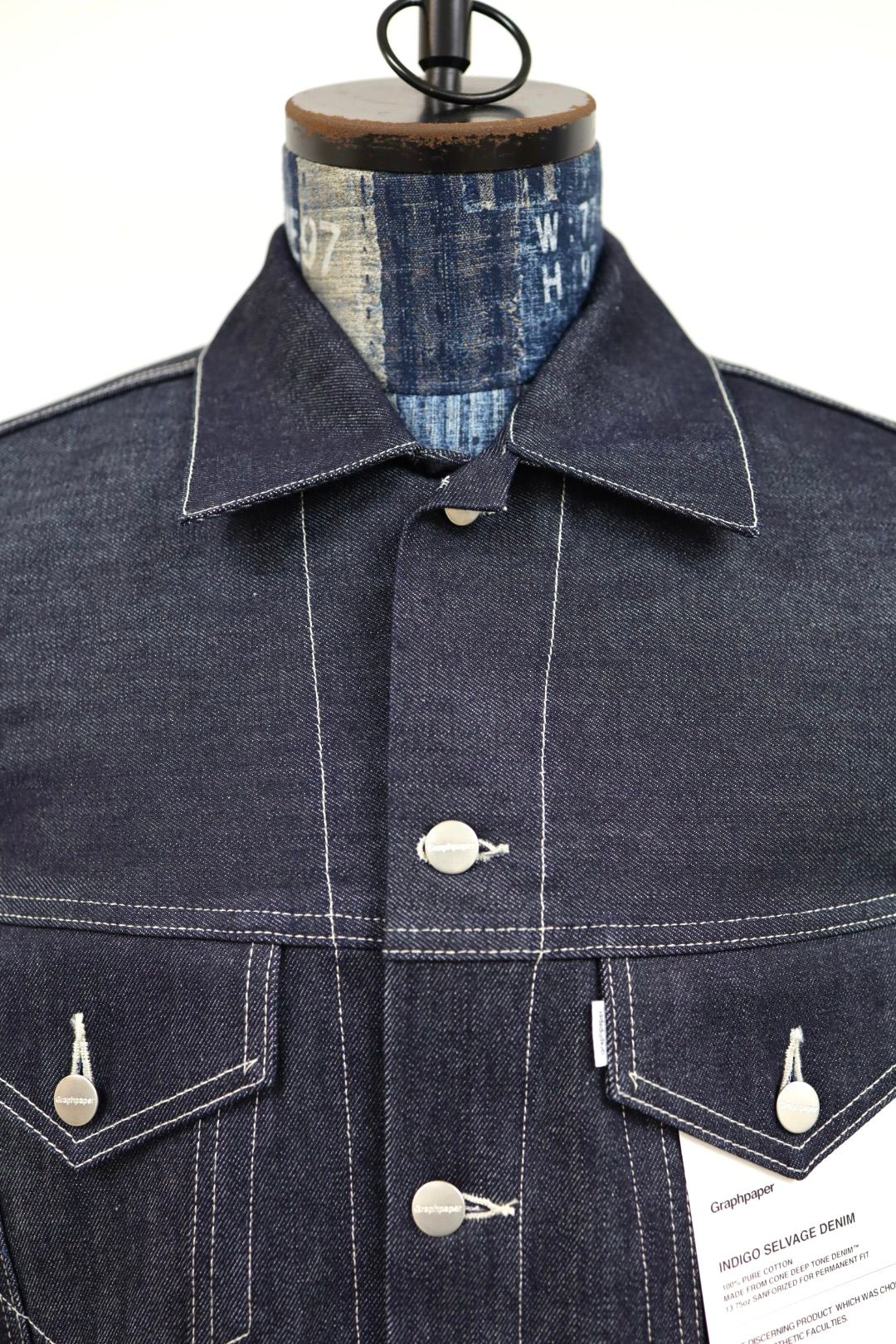 グラフペーパー Selvage Denim Trucker Jacket(GU261-20055RB)INDIGO_RIGID★1月24日(土)発売！