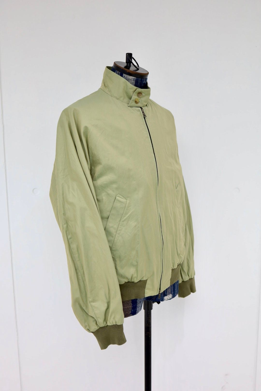 blurhms ブラームス 26SS ハリントンジャケット Cotton Gabardine Harrington Jacket(BHS26S003)GreenBeige☆新作発売！