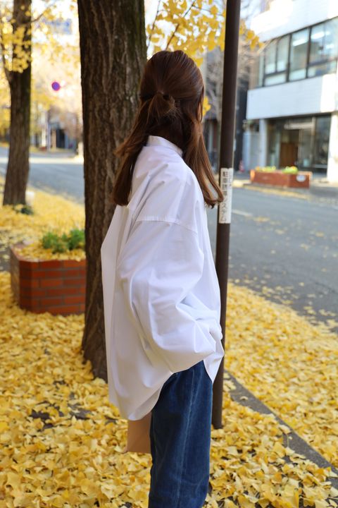 Graphpaper 25SS 新作Hight Count Broad L/S Oversized Band Collar Shirt style.2024.12.15