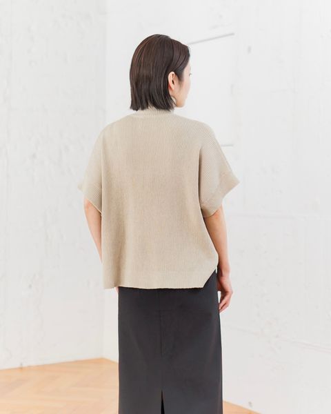 Graphpaper 25SS 新作 Linen Solotex S/S Mock Neck Knit style.2025.3.12