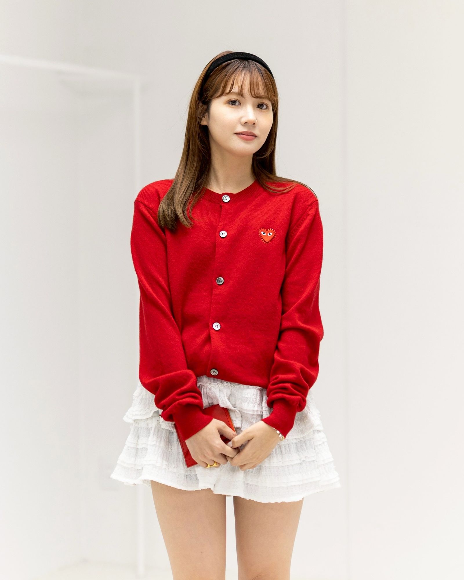 PLAY COMME des GARCONS ROUND NECK RHINESTONE CARDIGAN style.2025.11.22