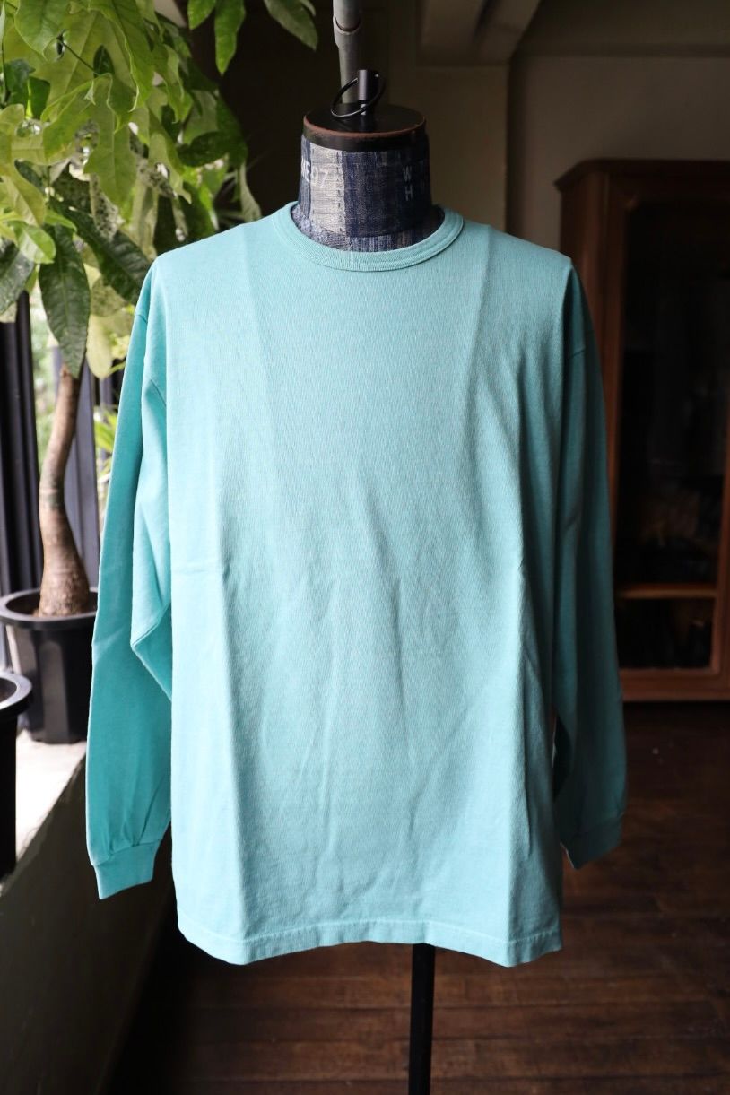 ファウンダ 25AW LONG SLEEVE FADE TEE SHIRT(015FD252013)BLUE GREEN⭐︎9月13日(土)新作発売！