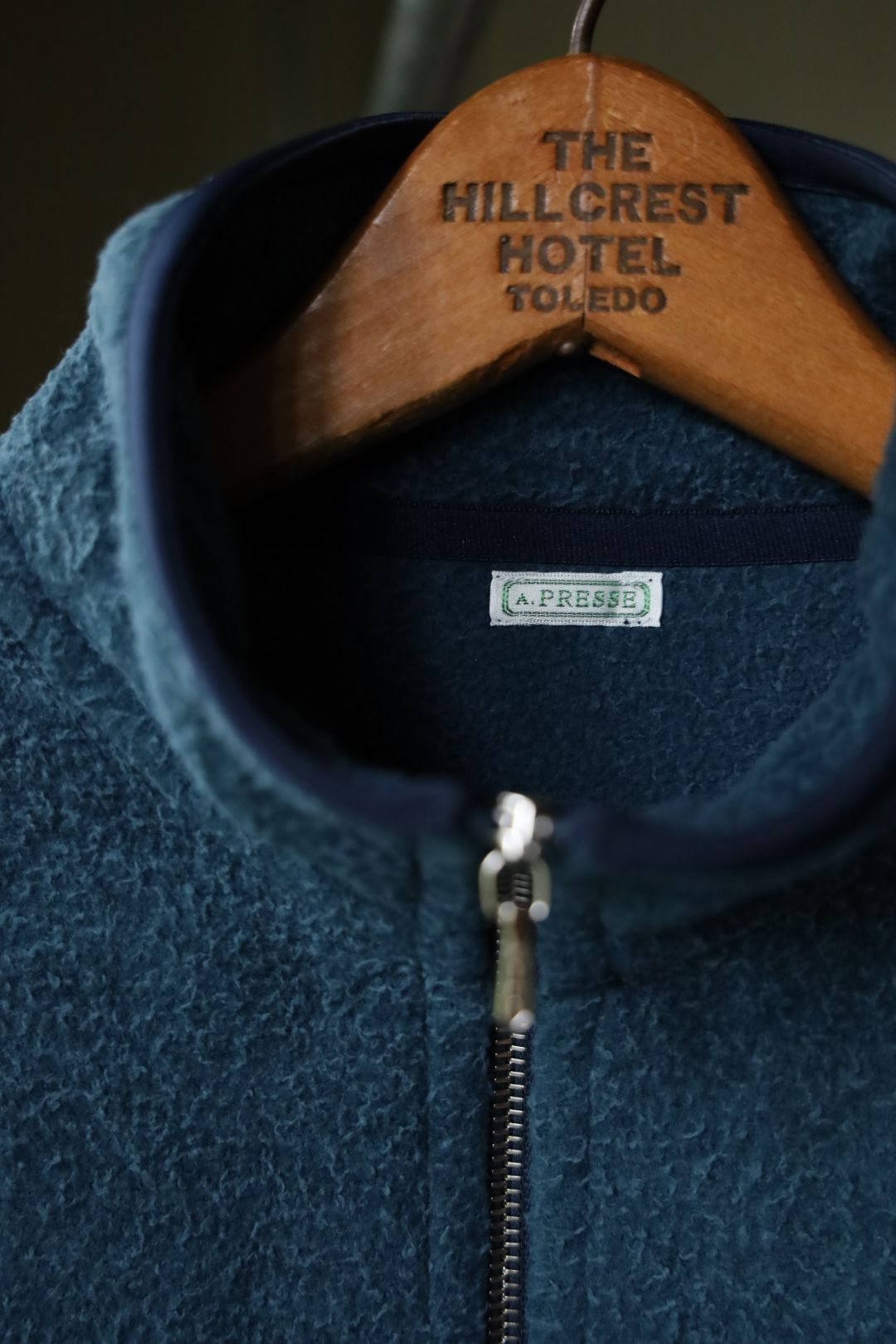 アプレッセ 2026 STYLE2 Vintage Silk Fleece Harf ZIP Jacket(26AAP-01-29)BLUE☆10月17日(土)新作発売！