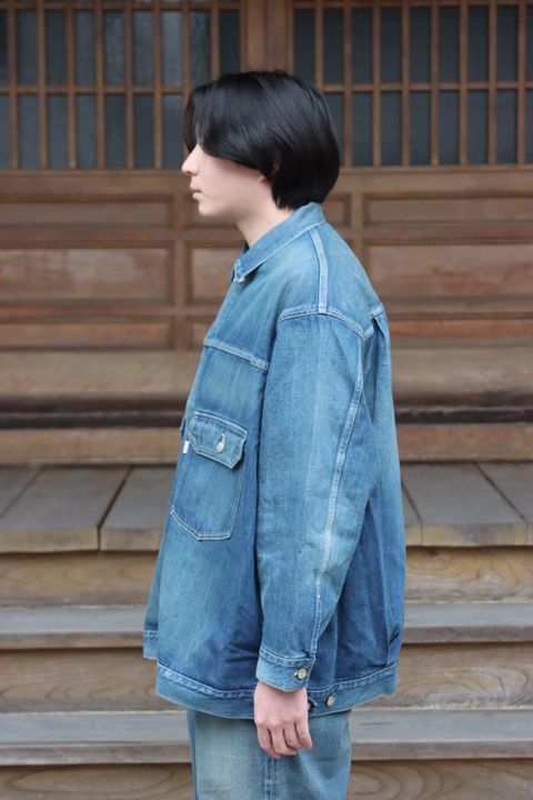 Graphpaper 22SS Selvage Denim Jacket(GU221-30025B)DARK FADE style