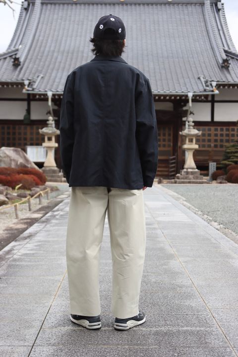 STUDIO NICHOLSON SORTE PEACHED COTTON TWILL DEEP PLEAT VOLUME PANTS(SNM-351)style.2022.02.02.