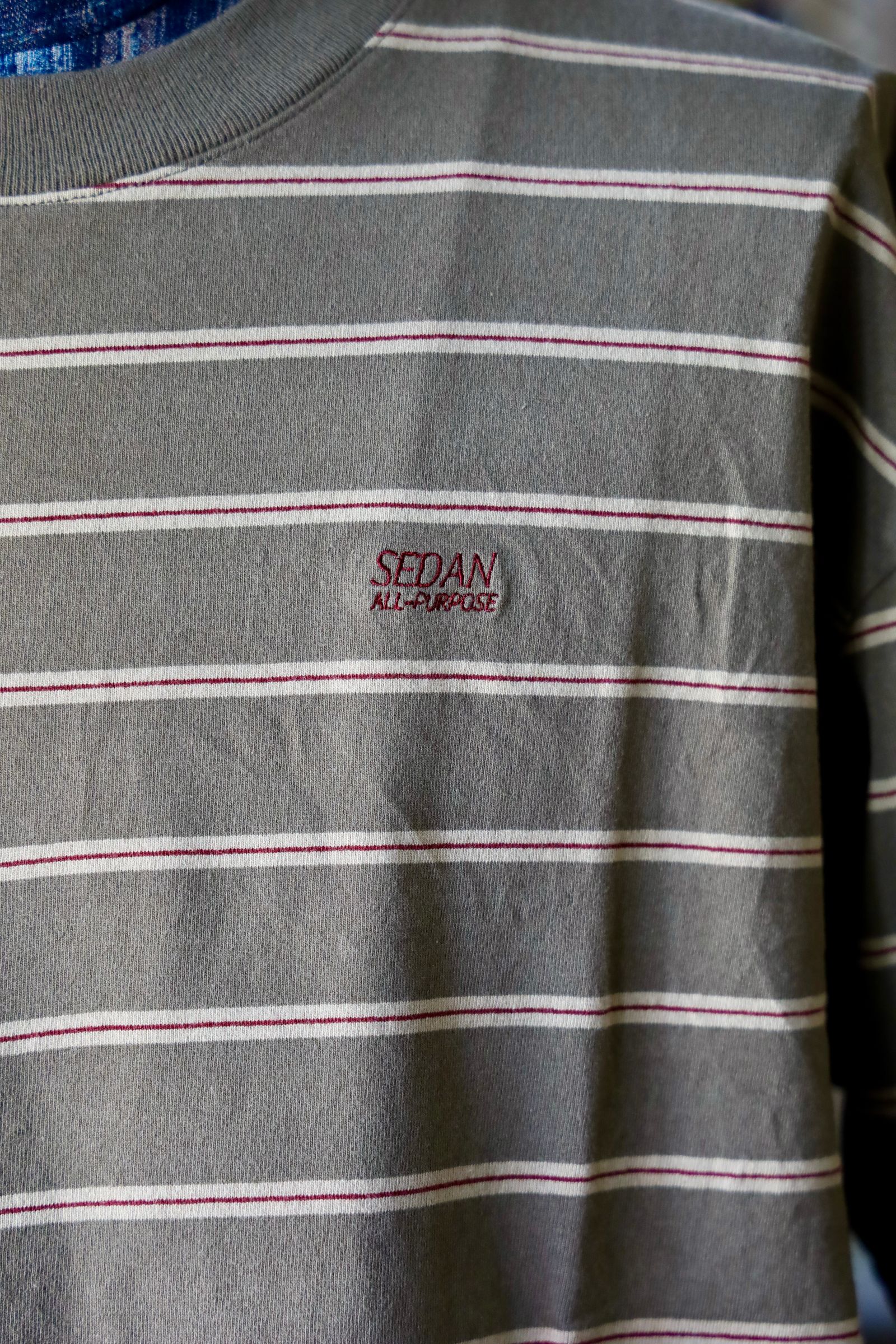 セダンオールパーパス SS25 Striped S/S Tee(SD25S-CT07)Olive x Khaki☆5月17日(土)発売！
