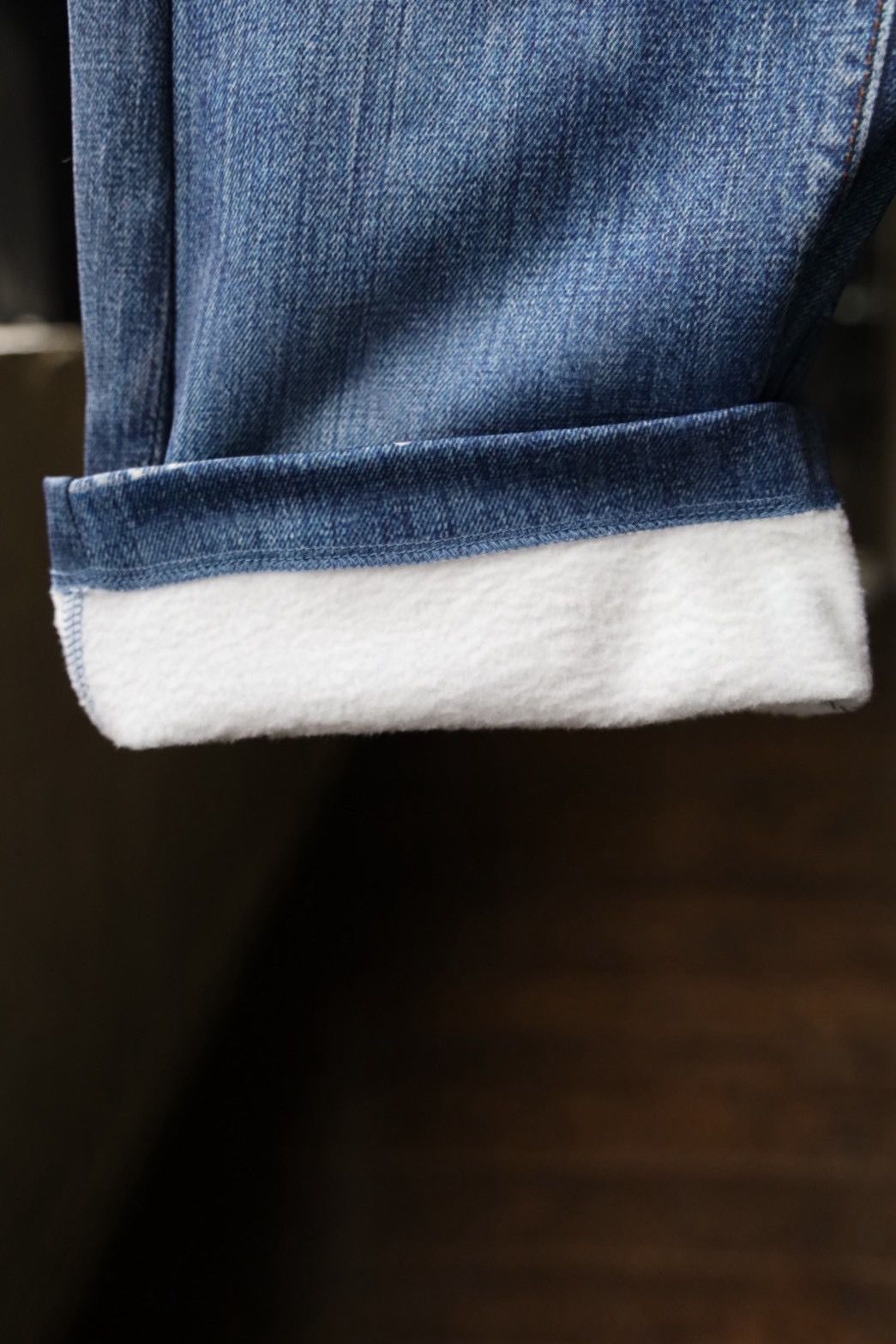 トーキングアバウト ジ アブストラクション 25AW DENIM PRINT FLEECE LINING STRIGHT PT(2526AW-PT-001F)BLUE☆新作発売！