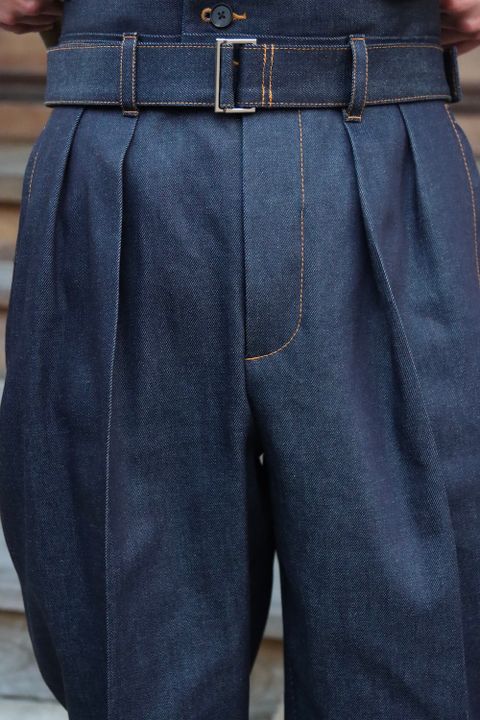 SEEALL ZIP PULLOVER JACKET,DOUBLE WAIST BELT PANTS set up style. 2022.03.17.