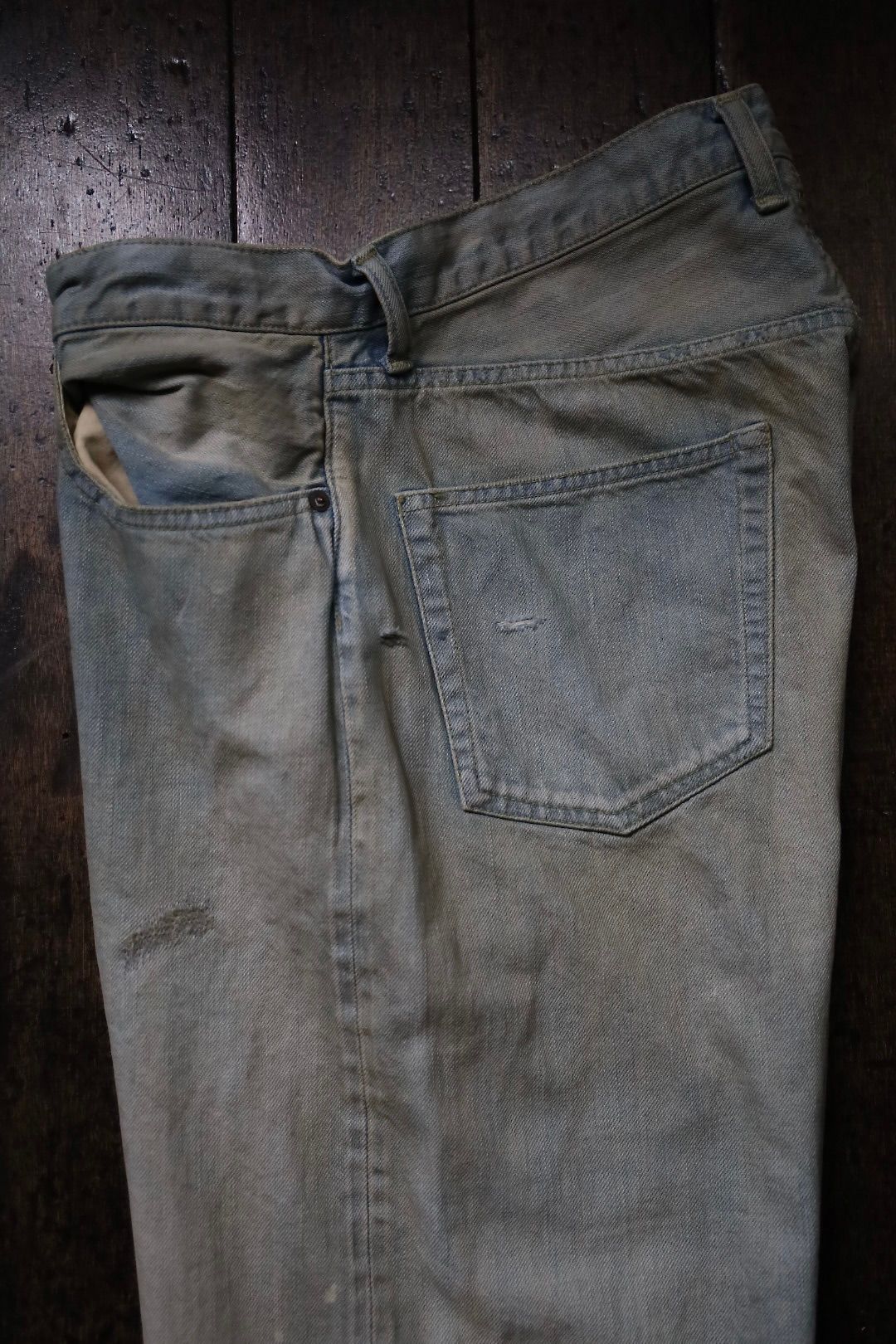 A.PRESSE - Washed Denim Wide Pants(24AAP-04-18H) BLEACH | mark