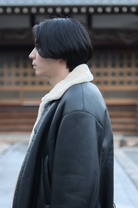 YOKE DETACHABLE COLLAR BOMBER JACKET style.2021.10.17.