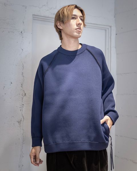 is-ness VENTILATION KNITTED CREW スタイル 新作発売！