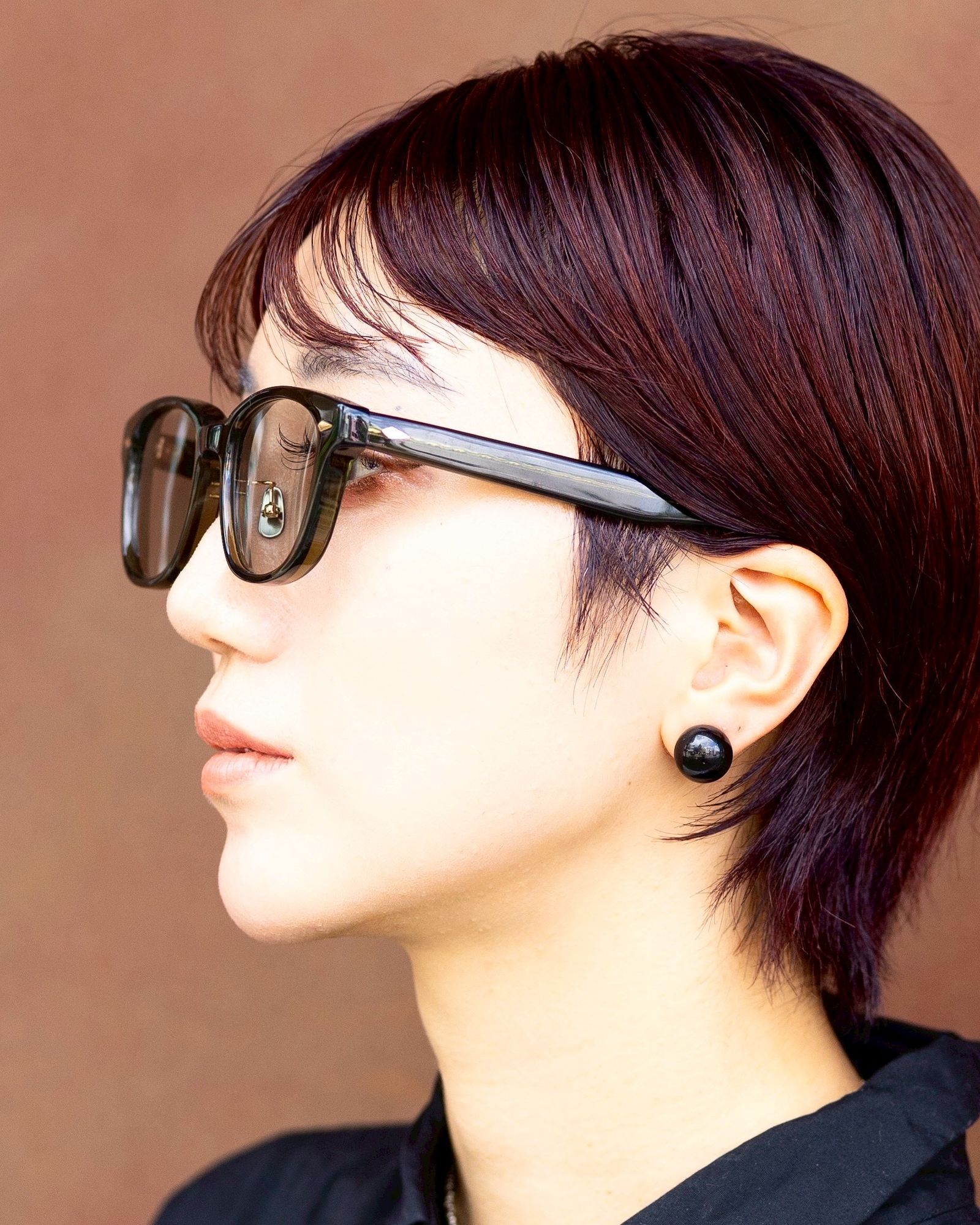 ノチノオプティカル "SANSUI FR" #5.CREAR SMOKE OLIVE× GREY GREEN to DARK GREY (調光モデル)