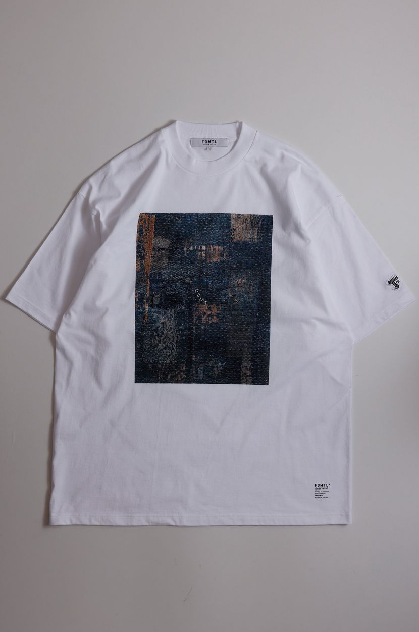 ファンダメンタル 26SS TシャツPRINTED BORO TEE (FA26TE15)WHITE☆新作発売！