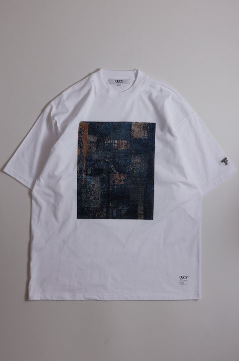ファンダメンタル 26SS TシャツPRINTED BORO TEE (FA26TE15)WHITE☆新作発売！