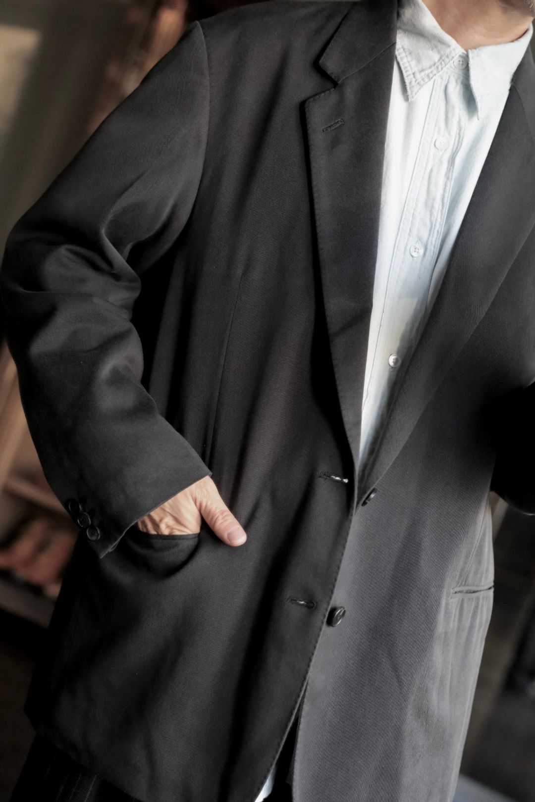 アプレッセ 2025 STYLE2  Washed Silk Jacket(25AAP-01-35)CHARCOAL
