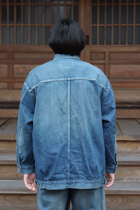 Graphpaper 22SS Selvage Denim Jacket(GU221-30025B)DARK FADE style