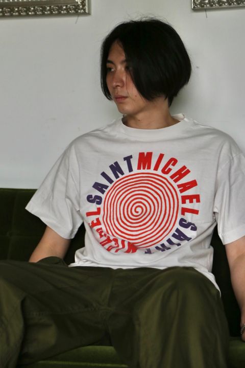 ©︎SAINT M×××××× T-SHIRT CIRCLE (SM-A21-0000-010) WHITE style.2021.7.9.