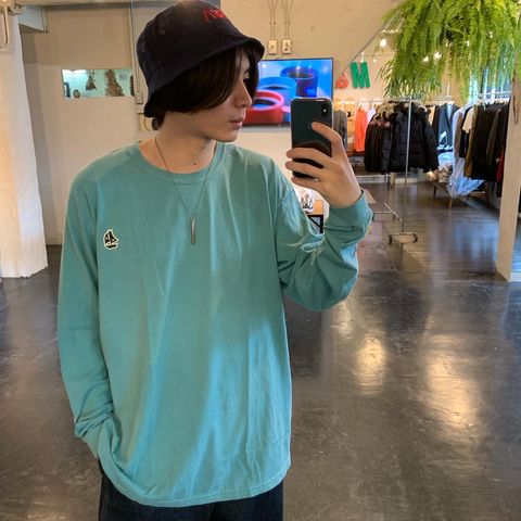WIND AND SEA WDS(sail-boat) L/S T-SHIRT "GREEN" style.2020.10.10.