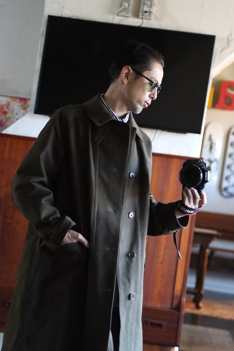 A.PRESSE Motorcycle Half Coat"OLIVE"style.