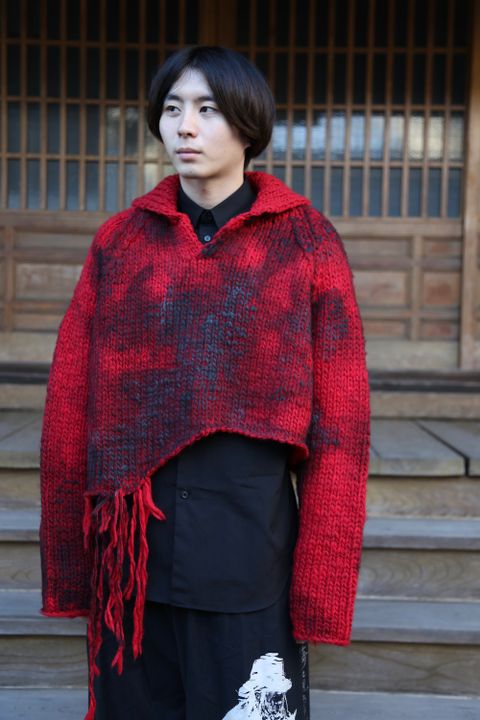 Yohji Yamamoto 朝倉ペイント手編タートルCニットstyle.10.1.