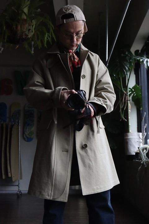 A.PRESSE アプレッセ23SSコート Motorcycle Half Coatスタイル2023.2.20.