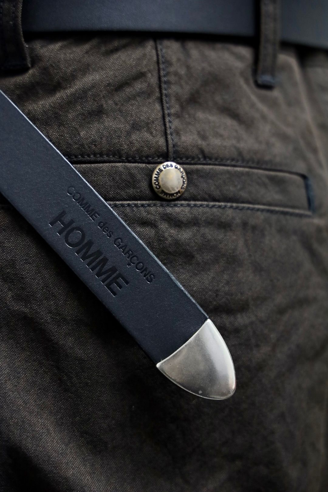 コムデギャルソンオム ステアオイルスムースベルト(HQ-K301-051)BLACK☆2月6日(金)発売！