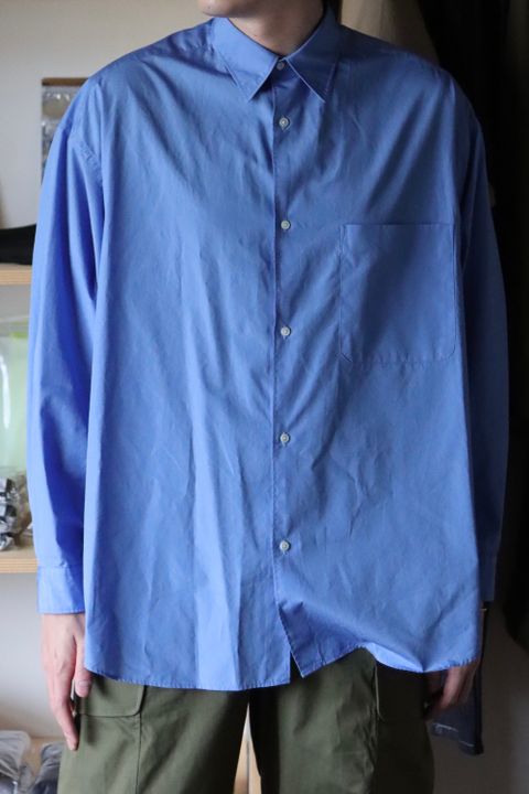 Graphpaper Broad Oversized L/S Regular Collar Shirt(GM214-50013) style.2021.10.17.