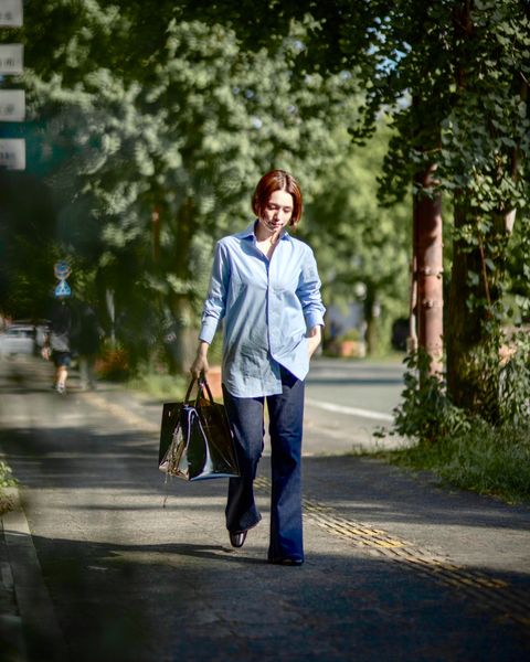 J.B. ATTIRE  Paris blue shirts×Rive gauche denim style