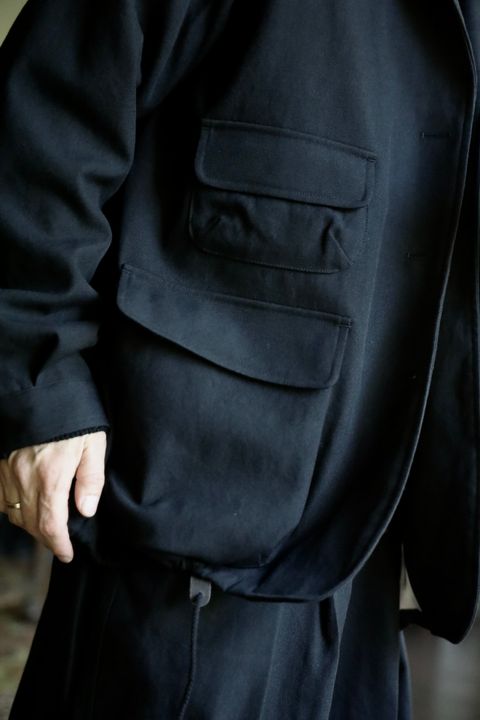 COMME des GARCONS HOMME ウールサージ縮絨ドローコードジャケットスタイル2024.10.05.