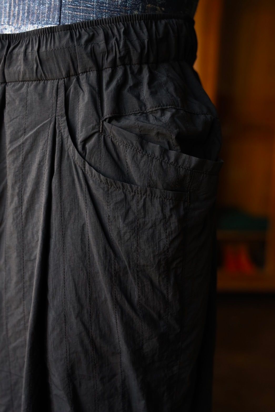 S.F.C 25SS エスエフシー STITCHED WIDE TAPERED EASY PANTS(SFCSS25P02)Black