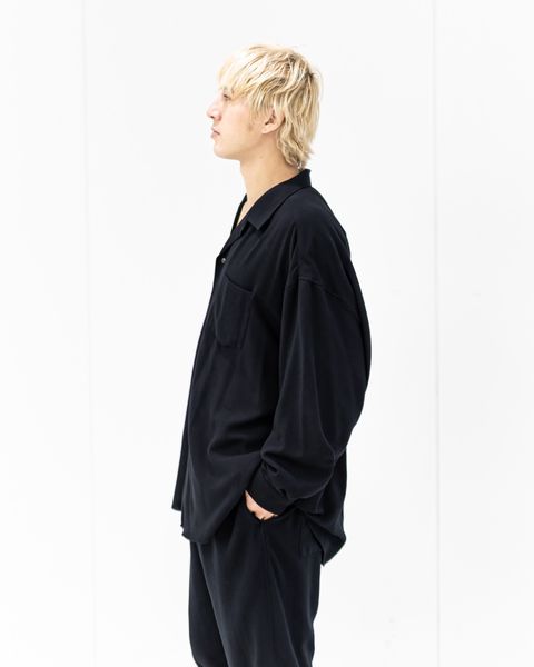 Graphpaper Viscose Viyella L/S Sleeping Shirt (BLACK)新作発売！