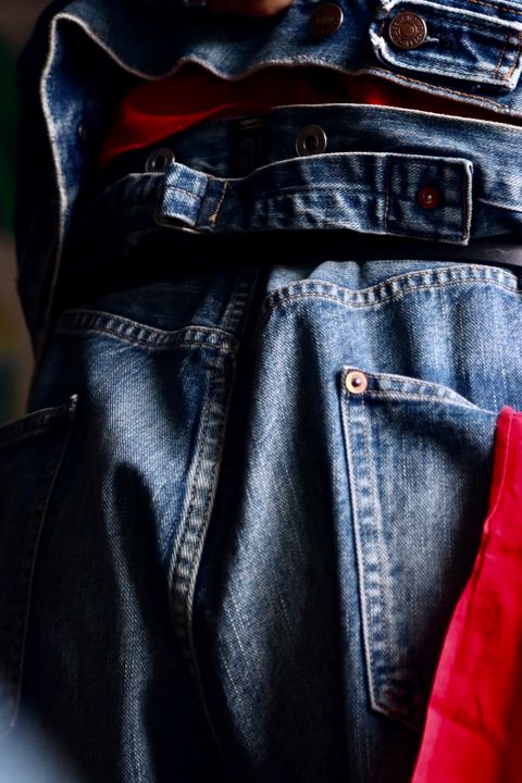 A.PRESSE No.22 Washed Wide Denim Pantsスタイル36