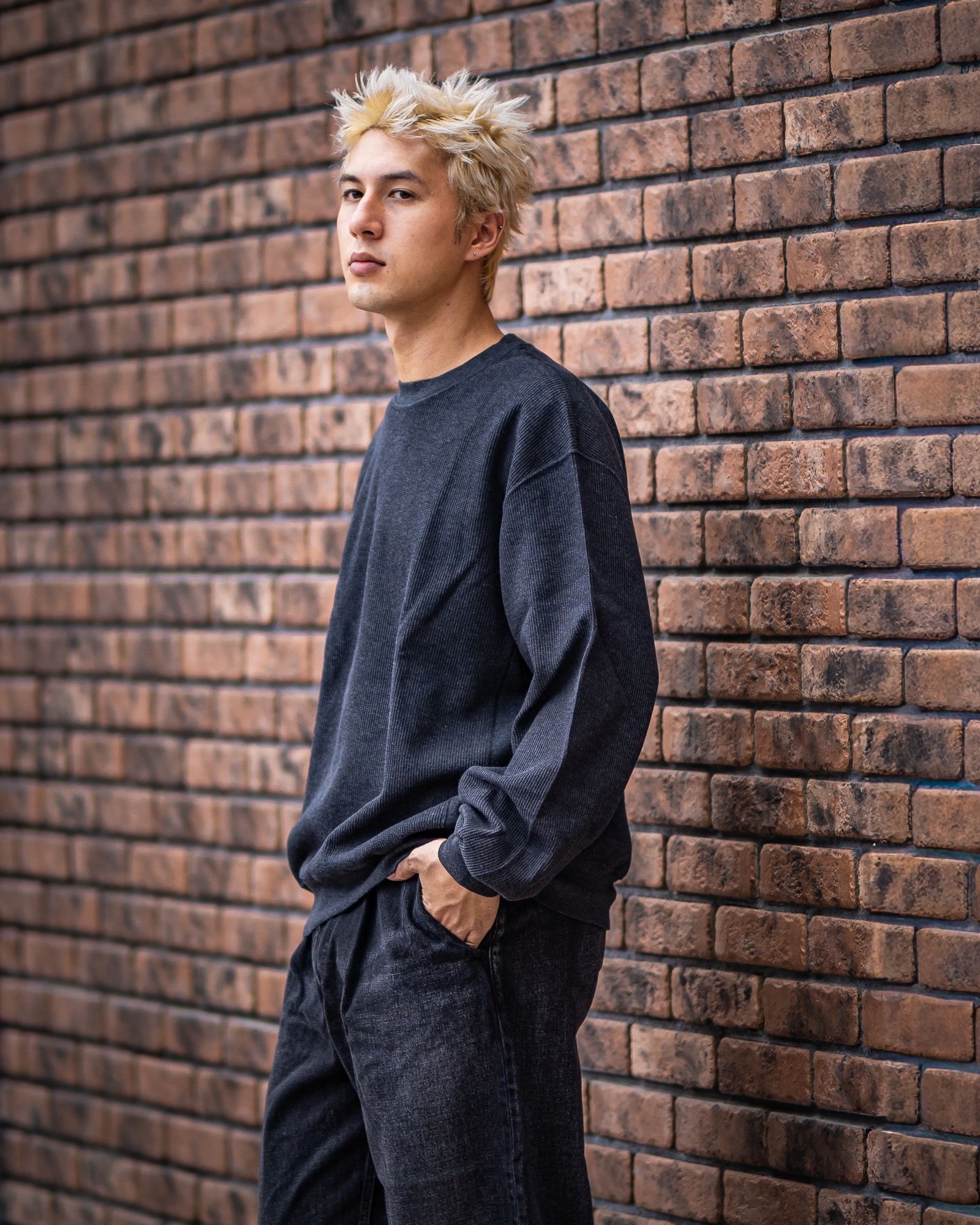 blurhms Mens 25FW Rough&Smooth Thermal P/O(bROOTS24F29F25)HeatherCharcoal☆8月29日(金)新作発売！