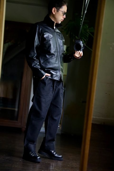 LASTMAN 24AW ラストマン大久保篤志 LEATHER DRIZZLER JACKETスタイル