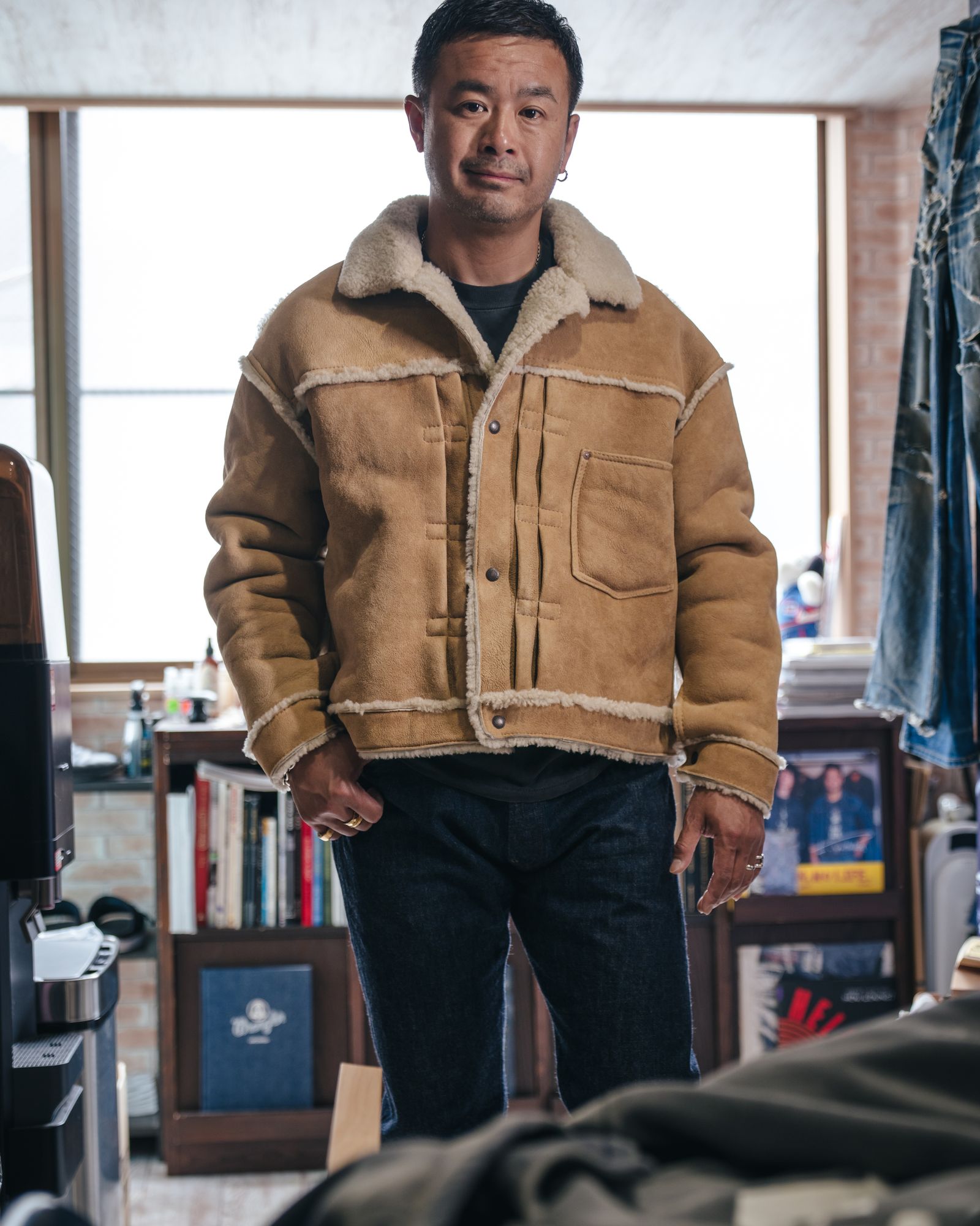 セントマイケル25AWベルベルジンコラボ BB_MOUTON JACKET (SM-HR1-0000-C59)BEIGE☆12月13日(土)新作発売！