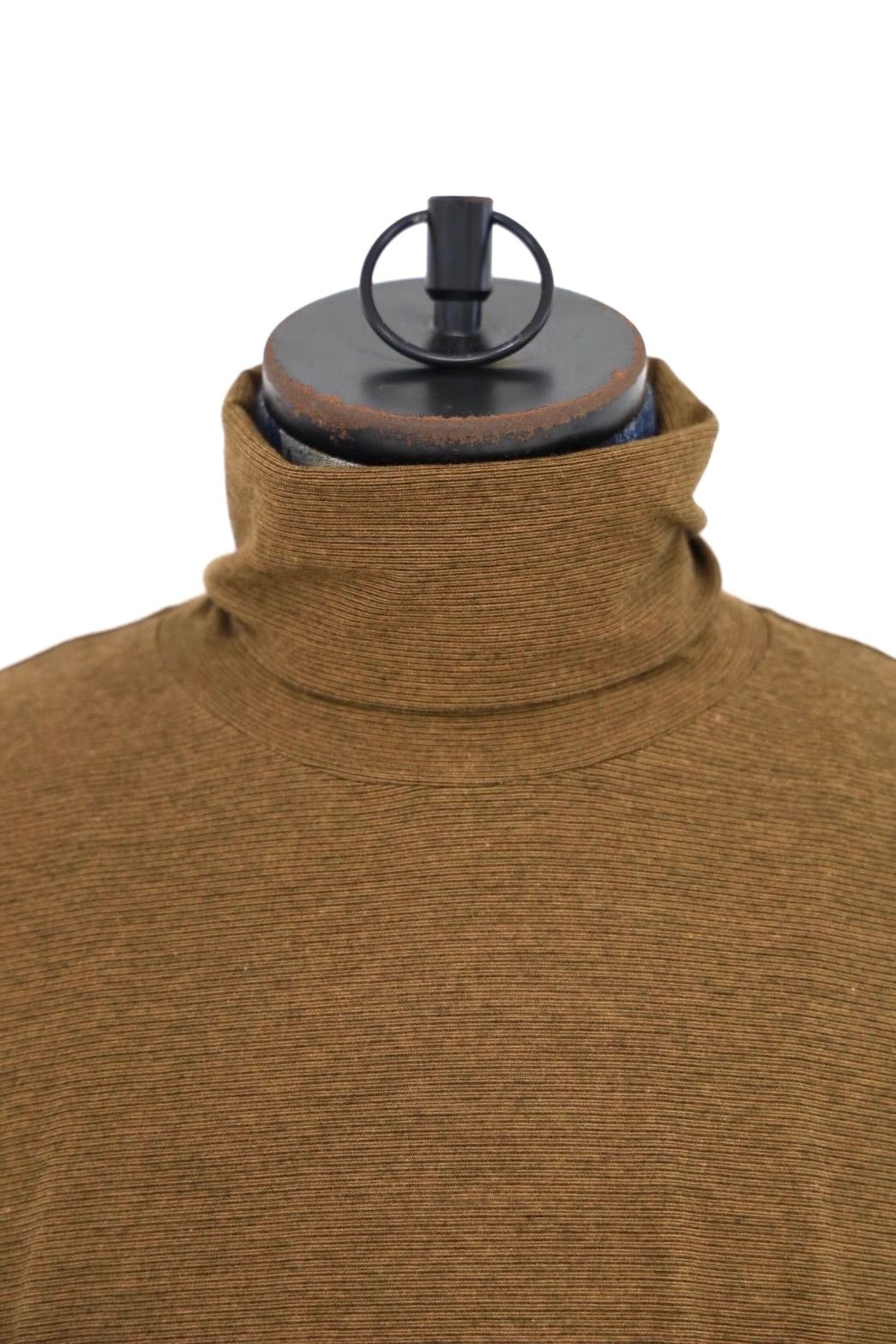 グラフペーパー Cotton Wool Ripple High Neck L/S Tee(GM263-70305)BROWN☆9月5日(土)発売！