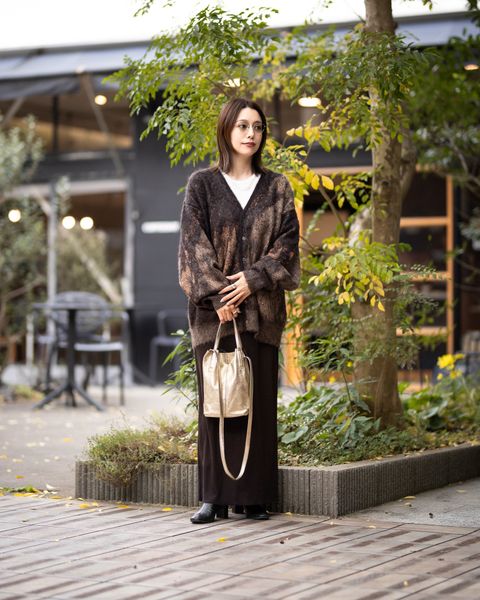 YOKE Abstract Jaquard Mohair Cardigan style 2025.11.29