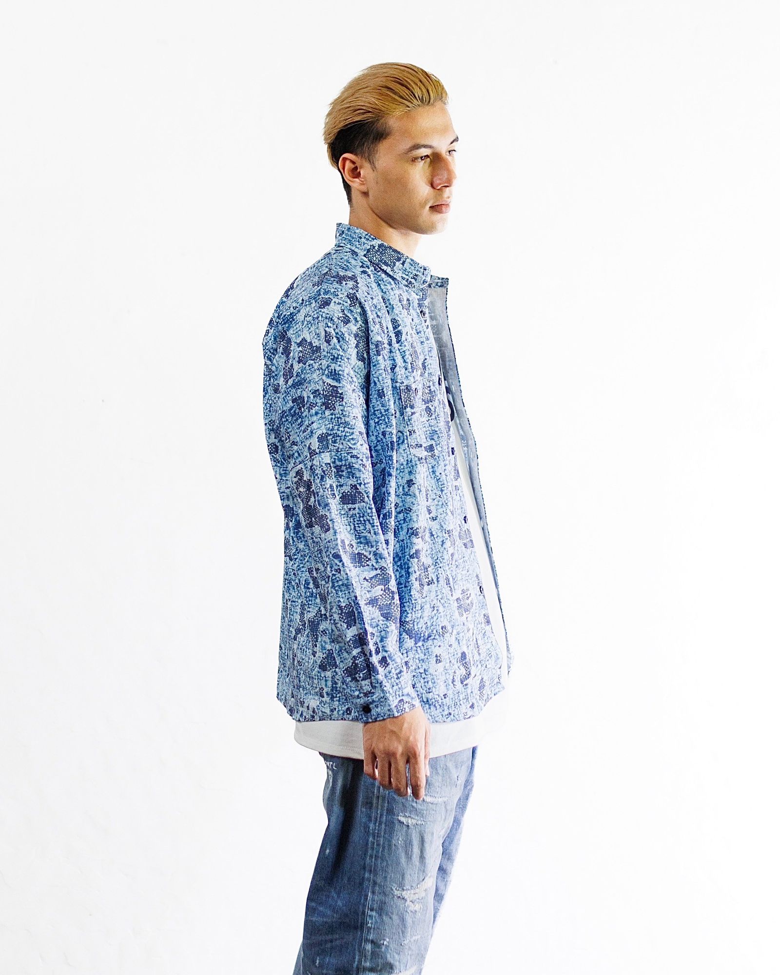ファンダメンタル シャツ FDMTL×WIND AND SEA"Printed Boro SHIRTS"☆10月5日(土)発売！