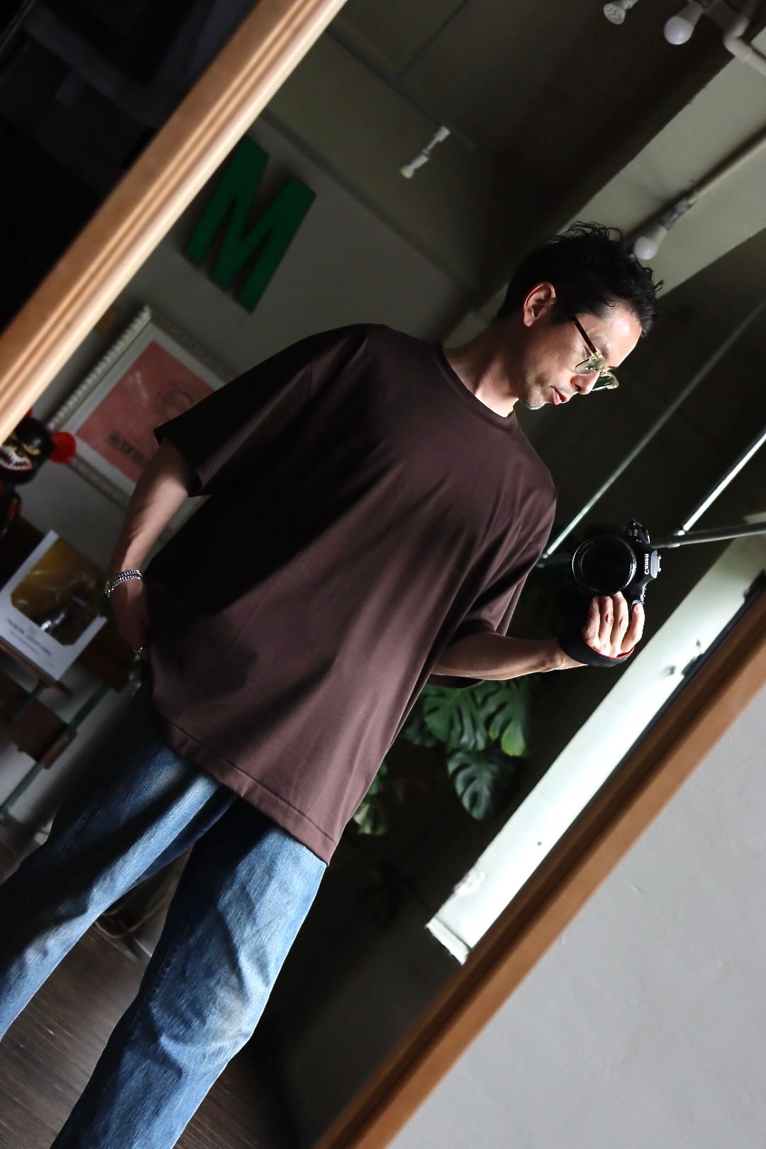 ATON エイトン 22FW SUVIN 60/2 OVERSIZED S/S T-SHIRT BURGUNDYスタイル.2022.6.28.