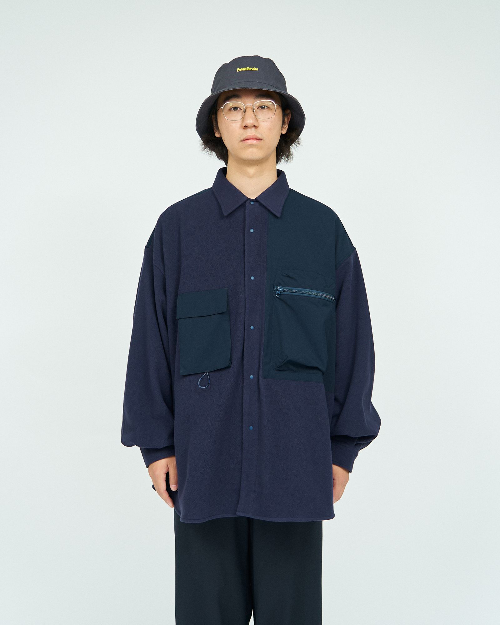 フレッシュサービス SYNTHETIC FLEECE SHIRT(FSC243-30094)NAVY