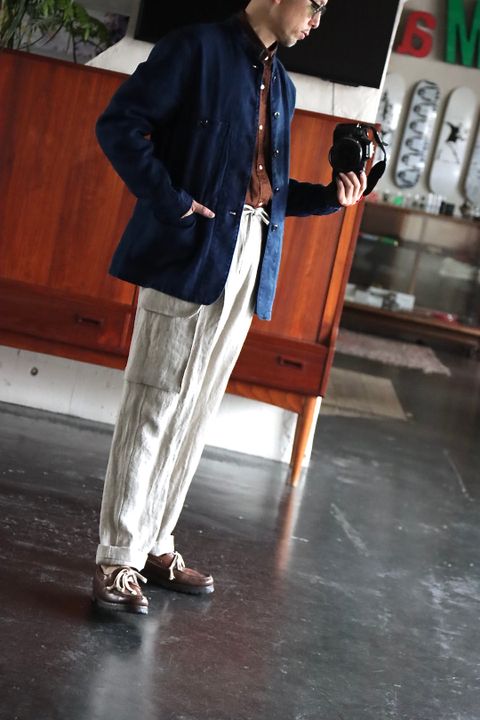 Ets.MATERIAUX 22SS French work jacket"BLUE"style.