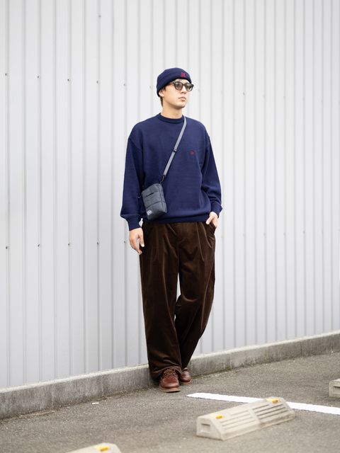 FreshService THERMAL JERSEY CREW NECK KNIT MARK STYLE