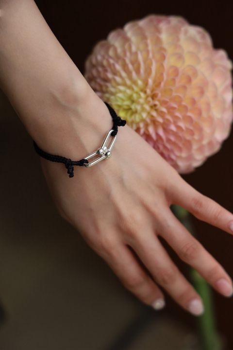 XOLO JEWELRY ショロジュエリー / Homage Link Silk Code Bracelet (BLACK)☆6月17日再入荷！